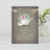 Invitation Succulents et Citrouilles tombent Anniversaire rus (Debout devant)