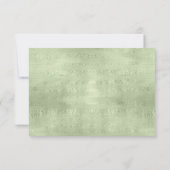 Invitation Succulents et Fête des mariées étincelante Green I (Dos)
