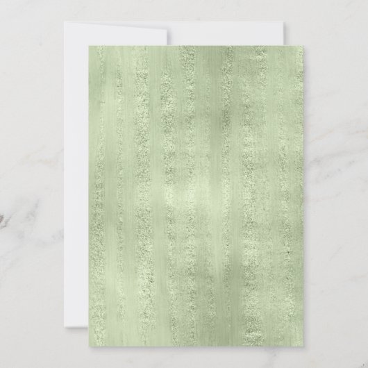 Invitation Succulents et Mariage étincelant vert ID515 (Dos)