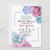 Invitation Succulents Moderne Chic Fête des mariées blanche F (Devant)