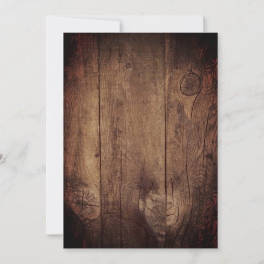 Invitation Succulents rustiques Grange mariage en bois Enregi (Dos)