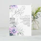 Invitation Succulents Silver Greenery Fête des mariées Tea Pa (Debout devant)