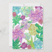 Invitation Succulents simples et cactus Baby shower moderne (Dos)