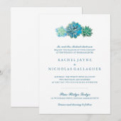 Invitation Succulents trio doux | MARIAGE (Devant / Derrière)