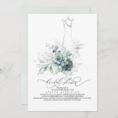 Invitation Succulents Végétation Mariage Robe Fête des mariée (Devant / Derrière)