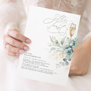 Invitation Succulents Verdure Gold Feuilles