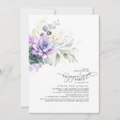 Invitation Succulents Verdure Gold Feuilles Partie I (Devant)