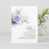 Invitation Succulents Verdure Or Feuilles Boho Baby shower I (Debout devant)