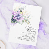 Invitation Succulents Verdure Or Feuilles Boho Baby shower I