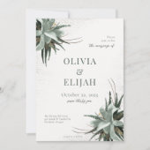 Invitation Succulents vintages Floraux (Devant)