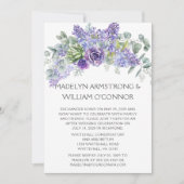 Invitation Succulents Violets, Lilacs, Réception Lavande Uniq (Devant)