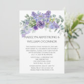Invitation Succulents Violets, Lilacs, Réception Lavande Uniq (Debout devant)