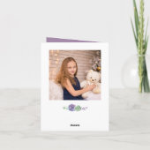 Invitation Succulents violets Merci photo de la première comm (Dos)