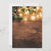 Invitation Succursale Mistletoe Rustique Noël Eve Wood (Dos)