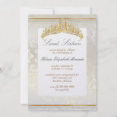 Invitation Sucré 16/ princesse/poire damassé (Dos)