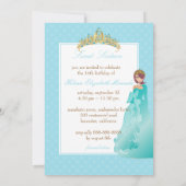 Invitation Sucré 16/ princesse/pois (Dos)