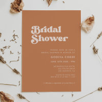Sucre brun rétro élégant Douche nuptiale