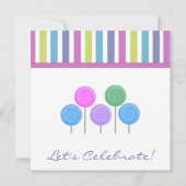 Invitation Sucré Candy Postage Stamps (Dos)