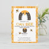Invitation Sucré comme Can Bee, Baby shower (Debout devant)