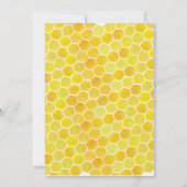 Invitation Sucré comme Can Bee Honeycomb Baby shower floral I (Dos)