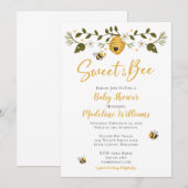 Invitation Sucré comme peut être Baby shower (Devant / Derrière)