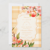 Invitation Sucré Comme Un Baby shower De Pêche (Devant)