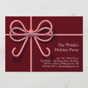 Invitation Sucre de canne Bow Holiday Party