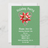 Invitation Sucre de canne Coeur Noël (Devant)