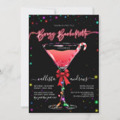 Invitation Sucre de canne de Noël Martini Boozy Bachelorette (Devant)