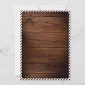 Invitation Sucre de canne de Noël rouge rustique Baby shower (Dos)