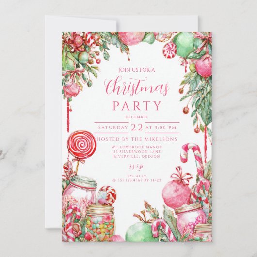 Invitation Sucre de canne doux Noël (Devant)