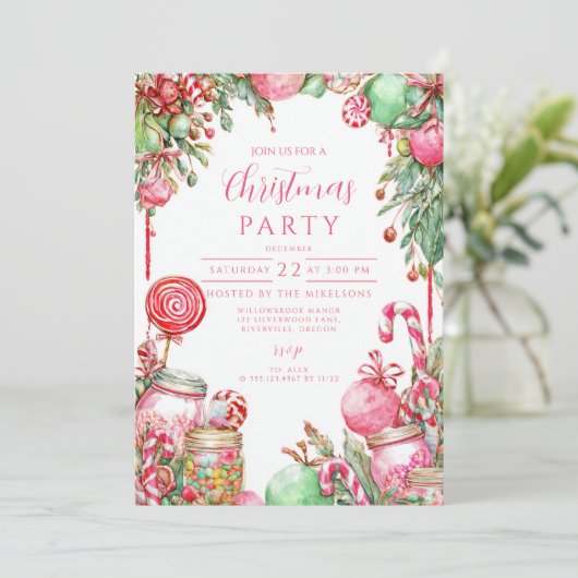 Invitation Sucre de canne doux Noël (Debout devant)