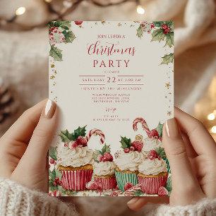 Invitation Sucre de canne Festif Cupcake