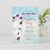 Invitation Sucre de canne Fête de Noël d'hiver (Debout devant)