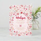 Invitation Sucre de canne Fêtes de Noël Fête d'anniversaire (Debout devant)