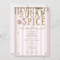 SUCRE & ÉPICE Dorure Pailletée Rose Baby Shower
