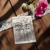 Invitation Sucre & épice & Tout Nice Baby shower rustique