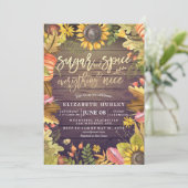 Invitation Sucre & Épices & Tout Nice Baby shower d'automne (Debout devant)