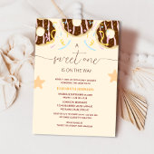 Invitation sucré est sur le chemin du baby shower beigne