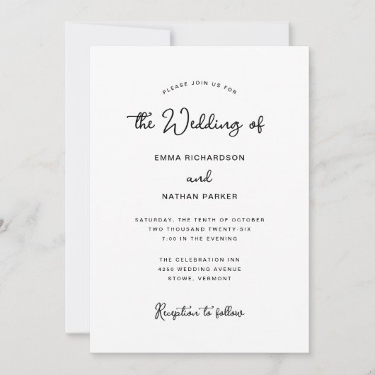 Invitation Sucré et capricieux | Code QR et Mariage RSVP (Devant)