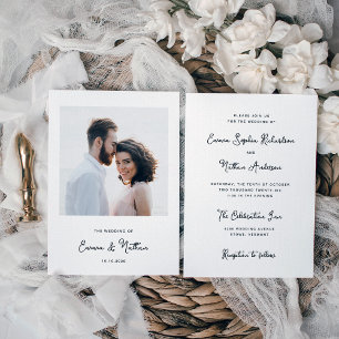 Invitation Sucré et capricieux Mariage photo simple