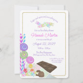 Invitation Sucre et épices Bonbons pour bébé Déjeuner (Devant)