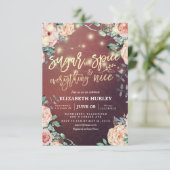 Invitation Sucre Floral & Épices & Tout Nice Baby shower (Debout devant)