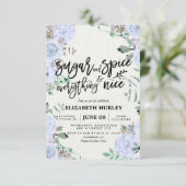 Invitation Sucre Floral & Épices & Tout Nice Baby shower (Debout devant)