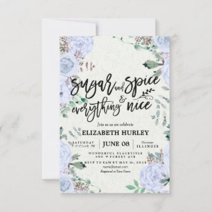 Invitation Sucre Floral & Épices & Tout Nice Baby shower