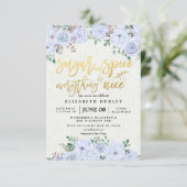 Invitation Sucre Floral & Épices & Tout Nice Baby shower (Debout devant)