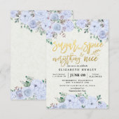 Invitation Sucre Floral & Épices & Tout Nice Baby shower (Devant / Derrière)