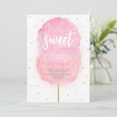 Invitation sucrée d'anniversaire Candy Floss (Debout devant)