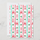 Invitation Sucres de canne d'aquarelle Peppermenthe fête de N (Dos)