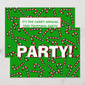 Invitation Sucres de canne de Noël (Devant / Derrière)